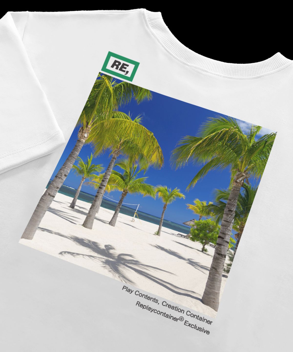 리플레이컨테이너(REPLAY CONTAINER) RE square campaign half tee (palm)