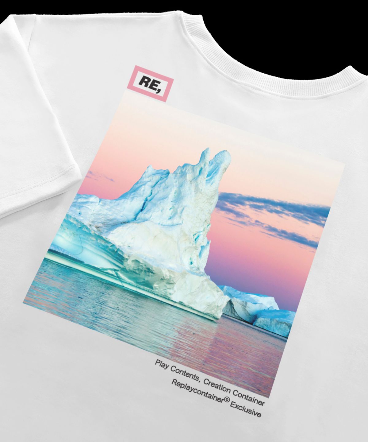 리플레이컨테이너(REPLAY CONTAINER) RE square campaign half tee (gracier)