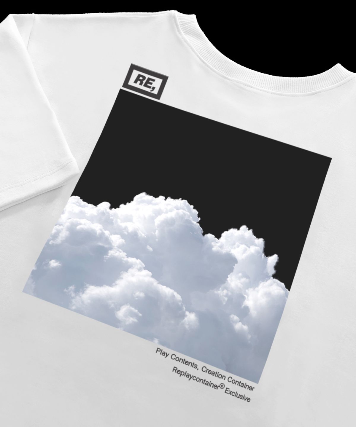 리플레이컨테이너(REPLAY CONTAINER) RE square campaign half tee (cloud)