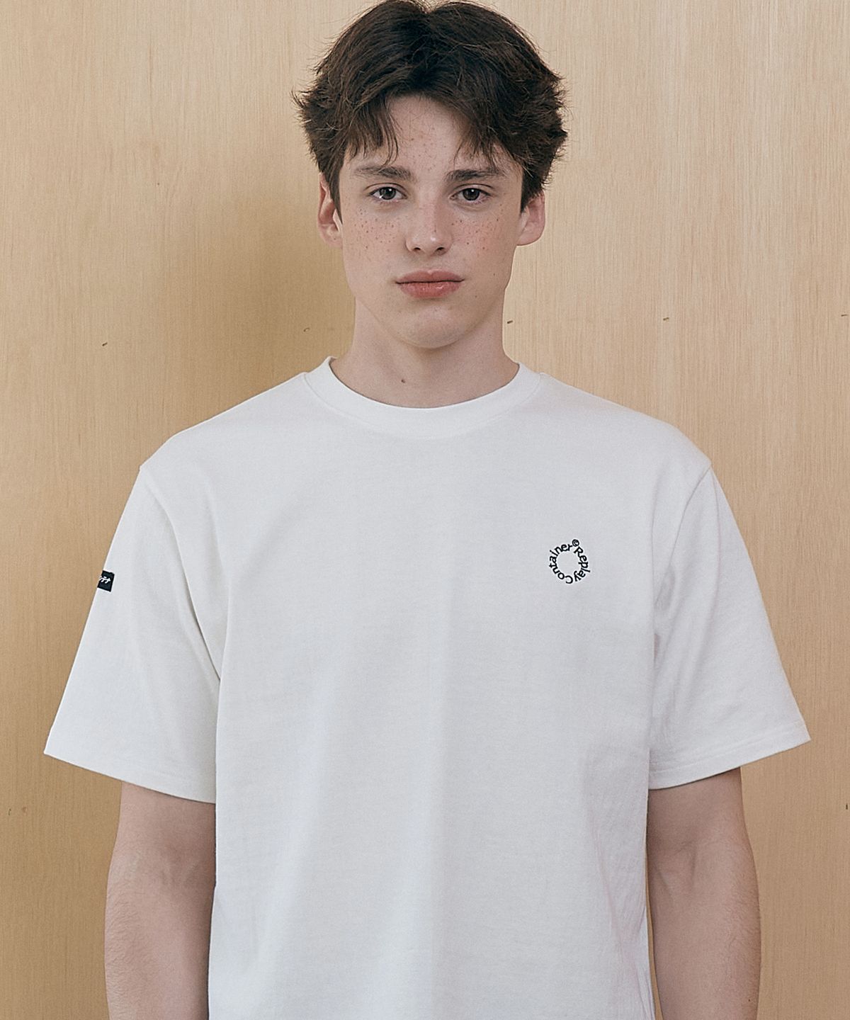 리플레이컨테이너(REPLAY CONTAINER) RC round logo t-shirts (white)