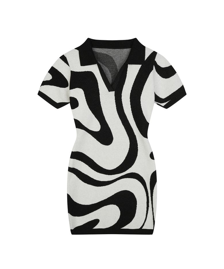 Wave knitwear one-piece_Oreo
