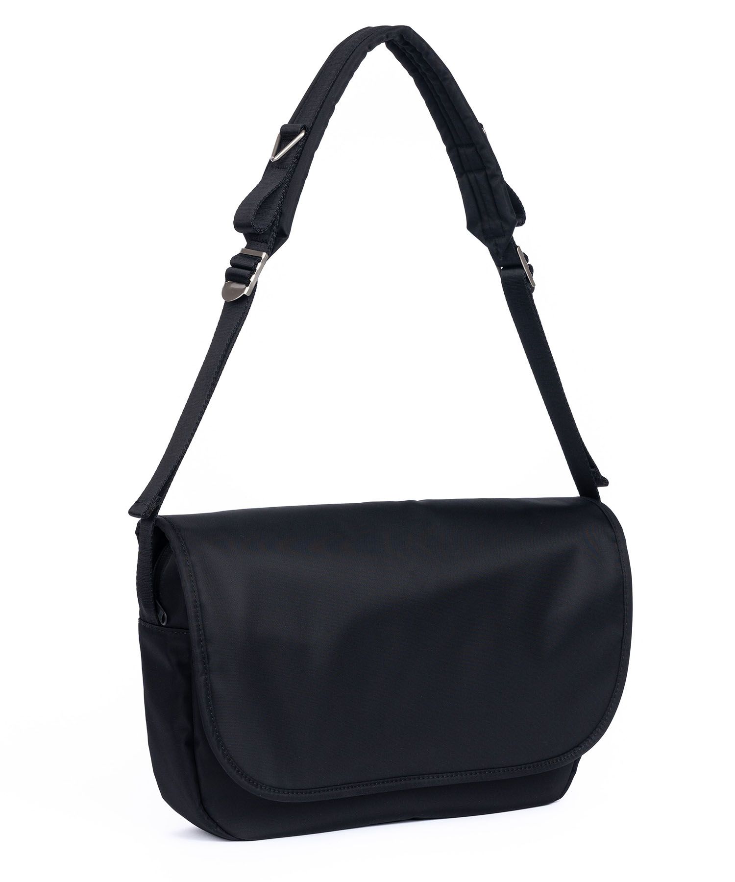 MUSINSA | HAH ARCHIVE Round Flap Crossbody Bag (Black)