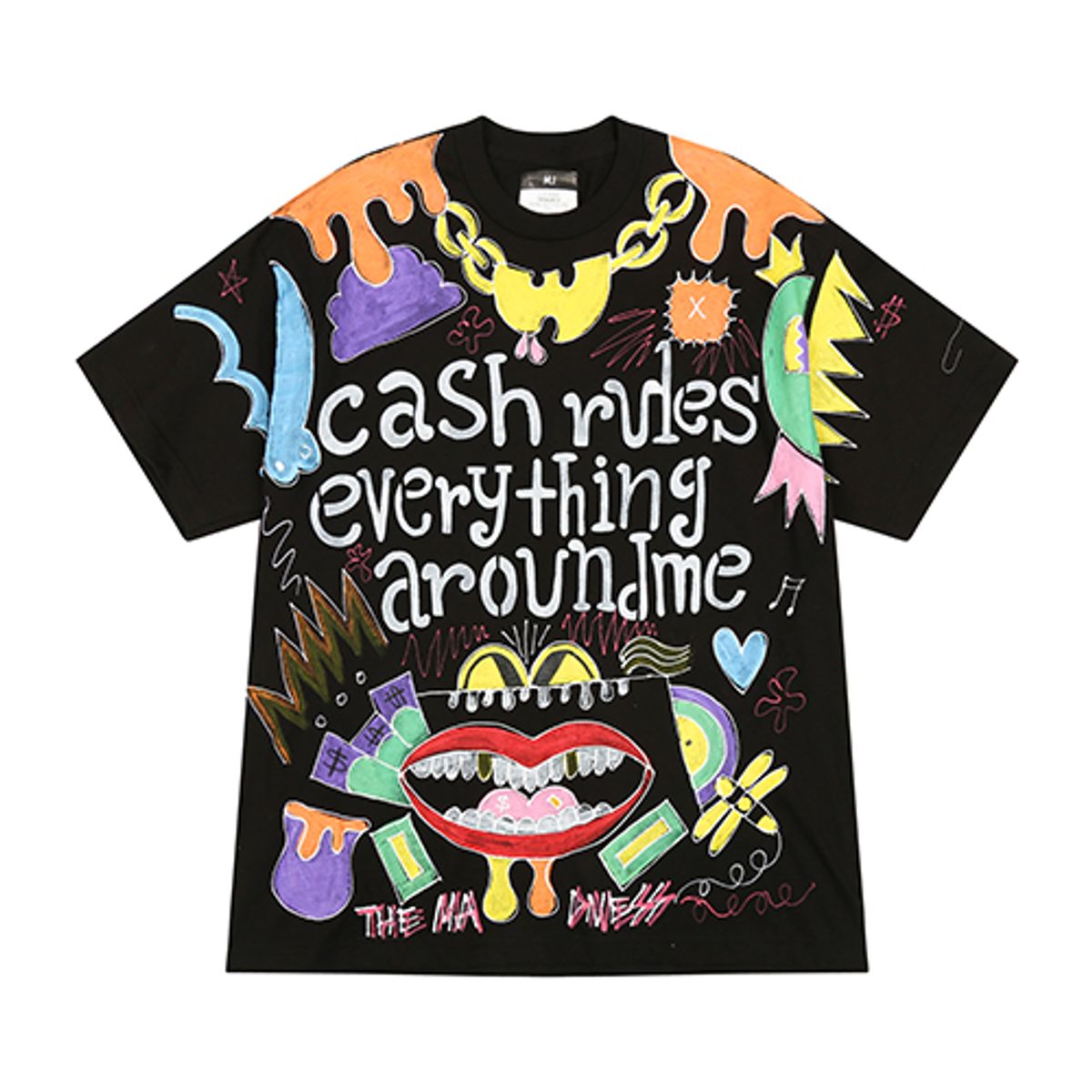 더 매드니스(THE MADNESS) HAND WORK CASH T-SHIRTS_BK