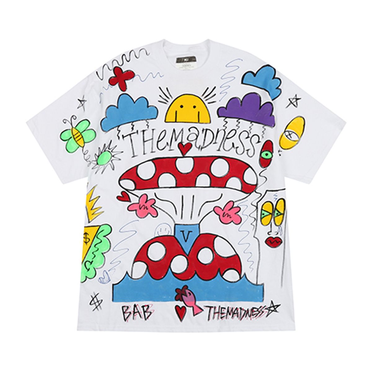 더 매드니스(THE MADNESS) HAND WORK MUSH T-SHIRTS_WH