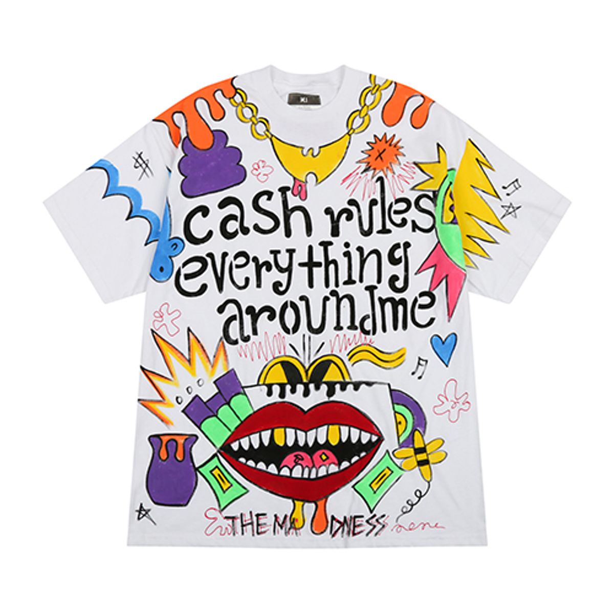 더 매드니스(THE MADNESS) HAND WORK CASH T-SHIRTS_WH