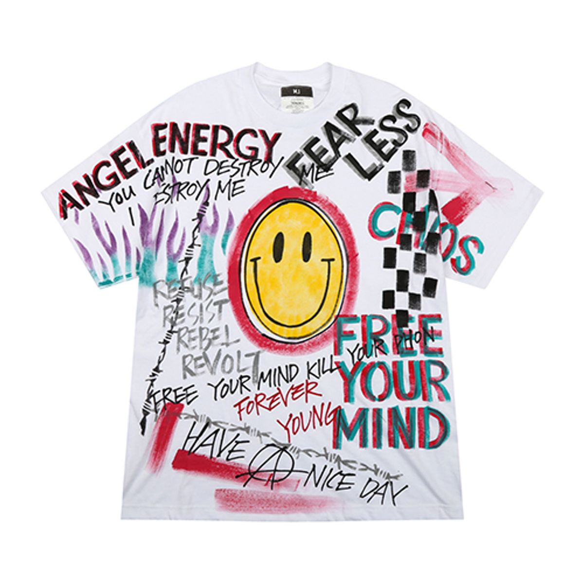 더 매드니스(THE MADNESS) HAND WORK OVER T-SHIRTS_WH