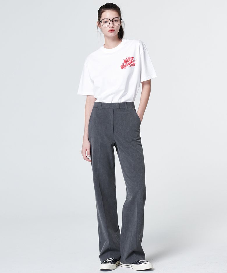 2108 세미 와이드 팬츠 (다크그레이)