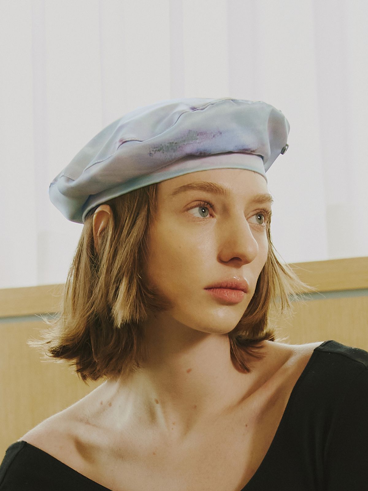 포에지담(POESIEDAME) [The shelter] Marble satin beret