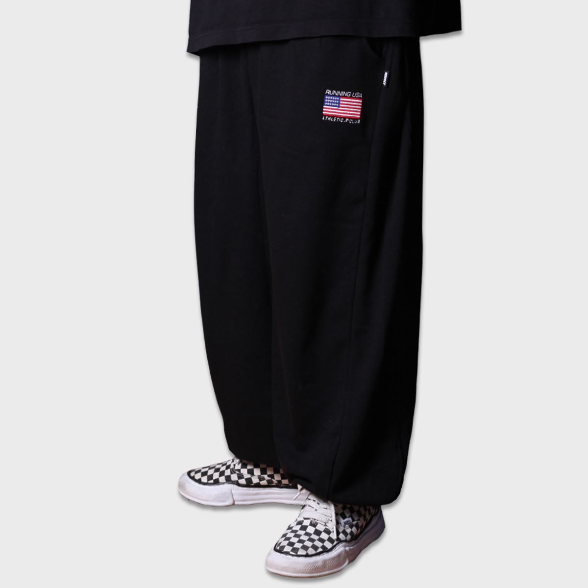 리스펙트(RESPECT) running usa athletic club sweat pants (black)