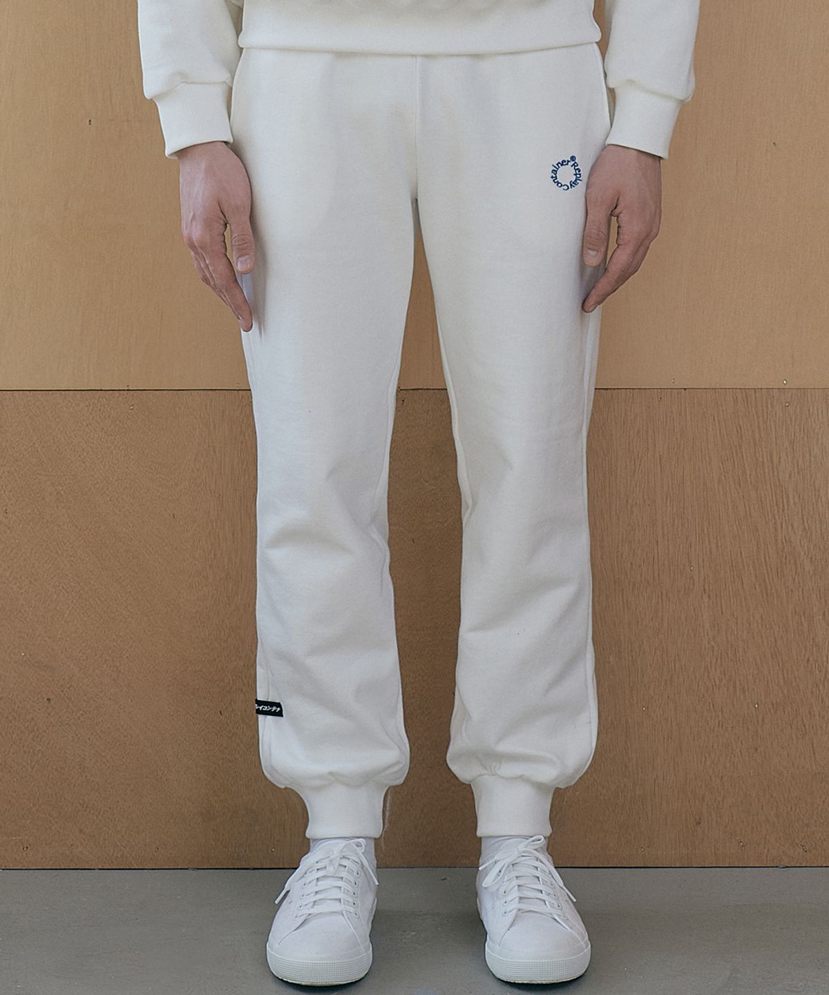 리플레이컨테이너(REPLAY CONTAINER) RC round logo jogger pants (white)