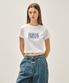 W CLASSIC LOGO CROP TEE white