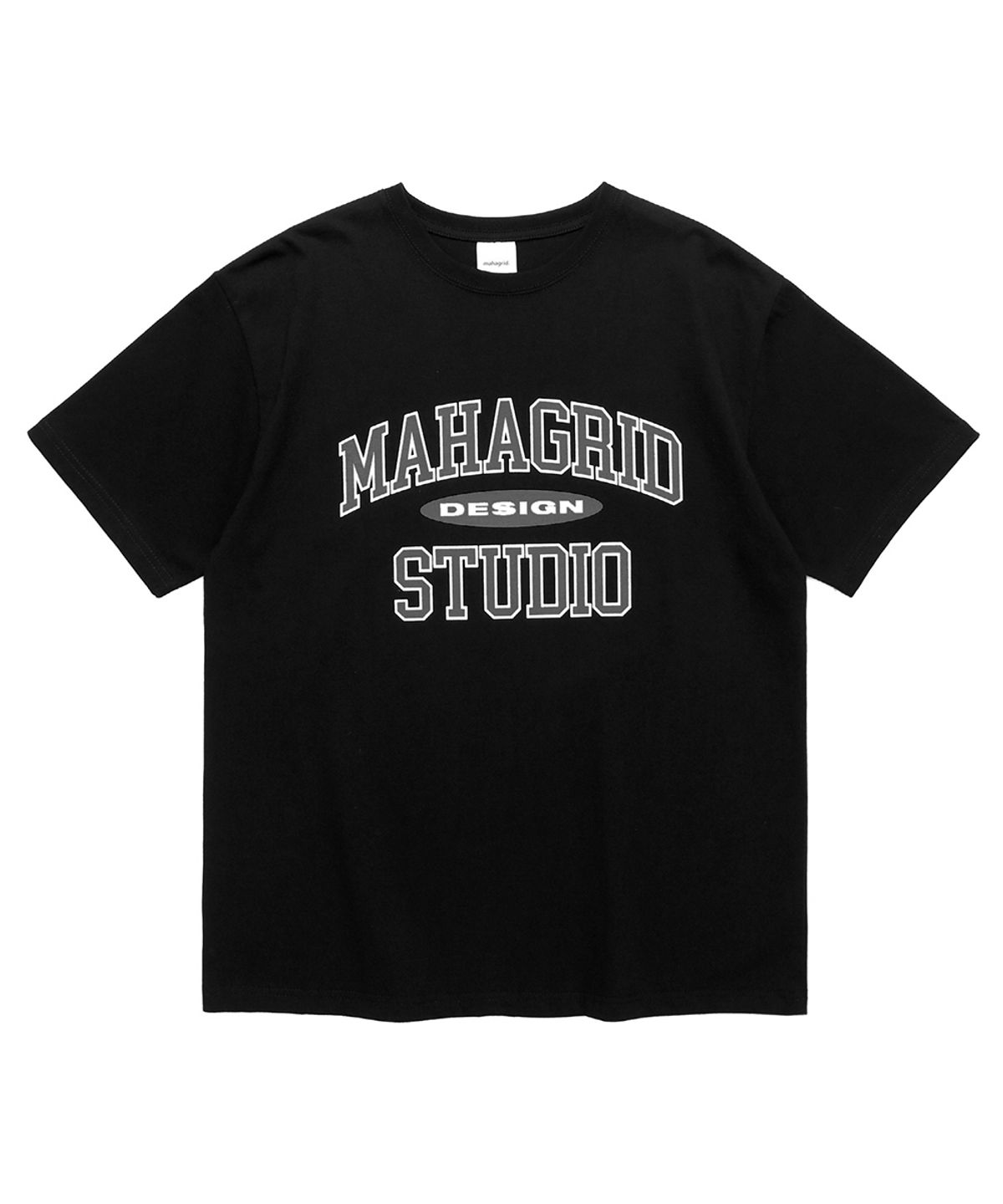마하그리드(MAHAGRID) COLLEGE LOGO TEE BLACK/CHARCOAL(MG2BSMT536A)