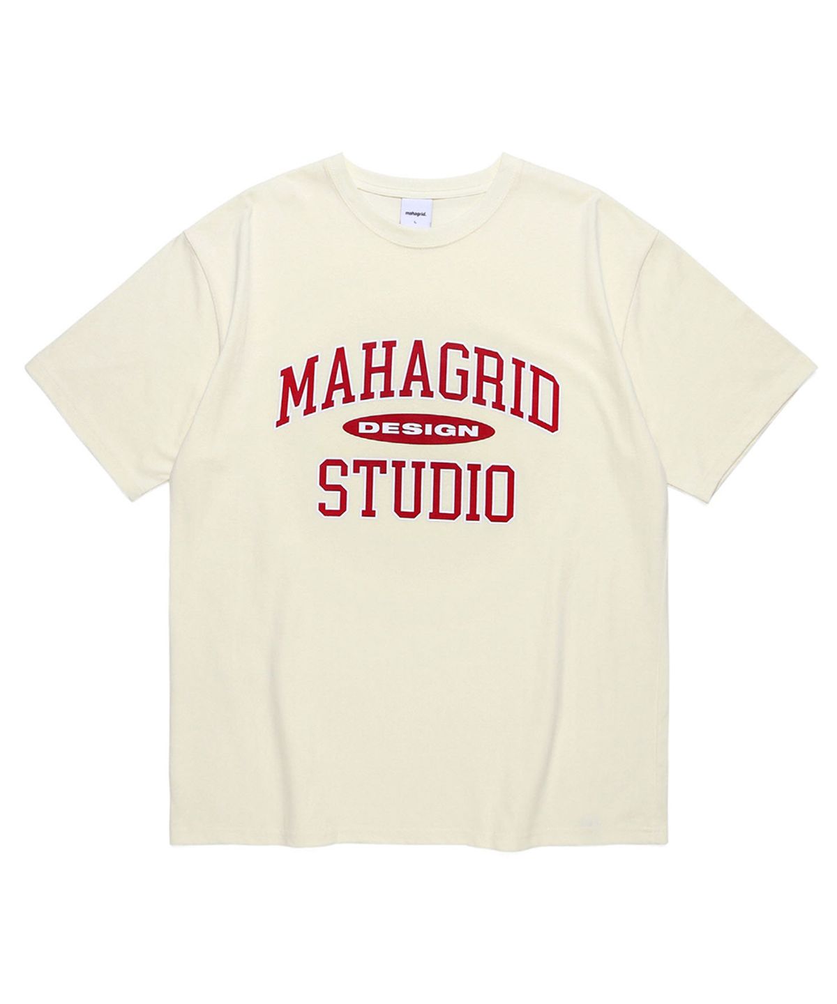 마하그리드(MAHAGRID) COLLEGE LOGO TEE CREAM(MG2BSMT536A)
