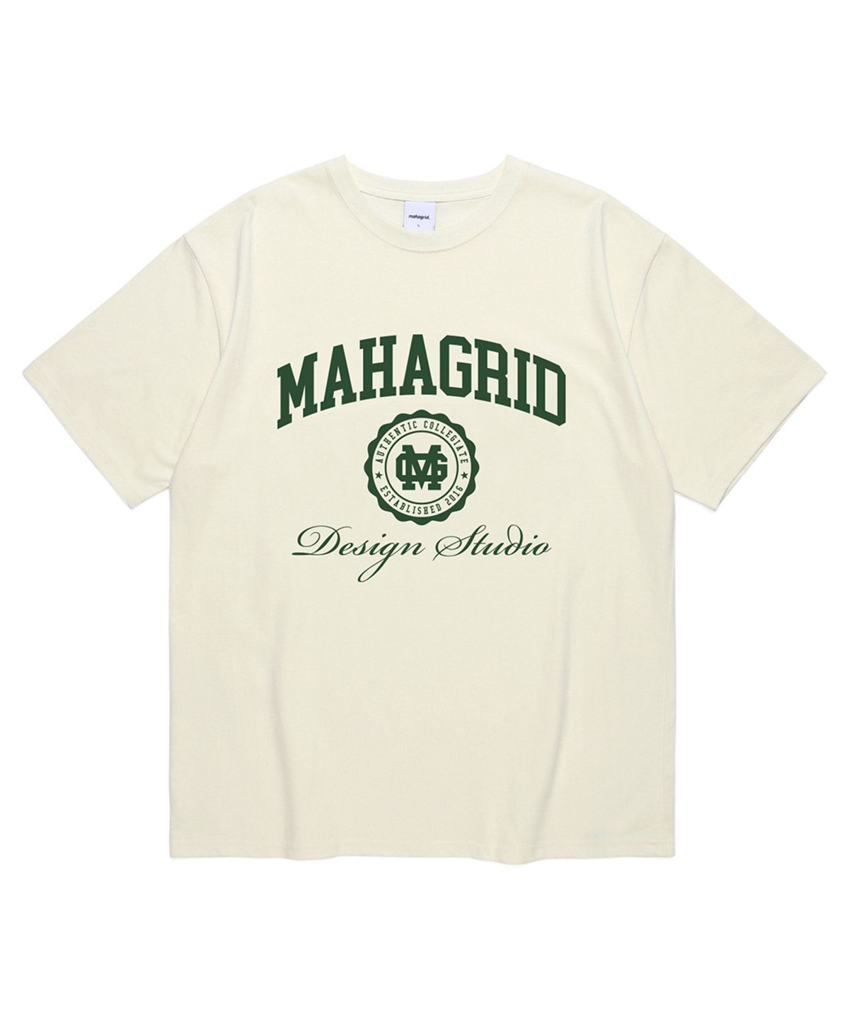 마하그리드(MAHAGRID) AUTHENTIC LOGO TEE CREAM(MG2CMMT532A)