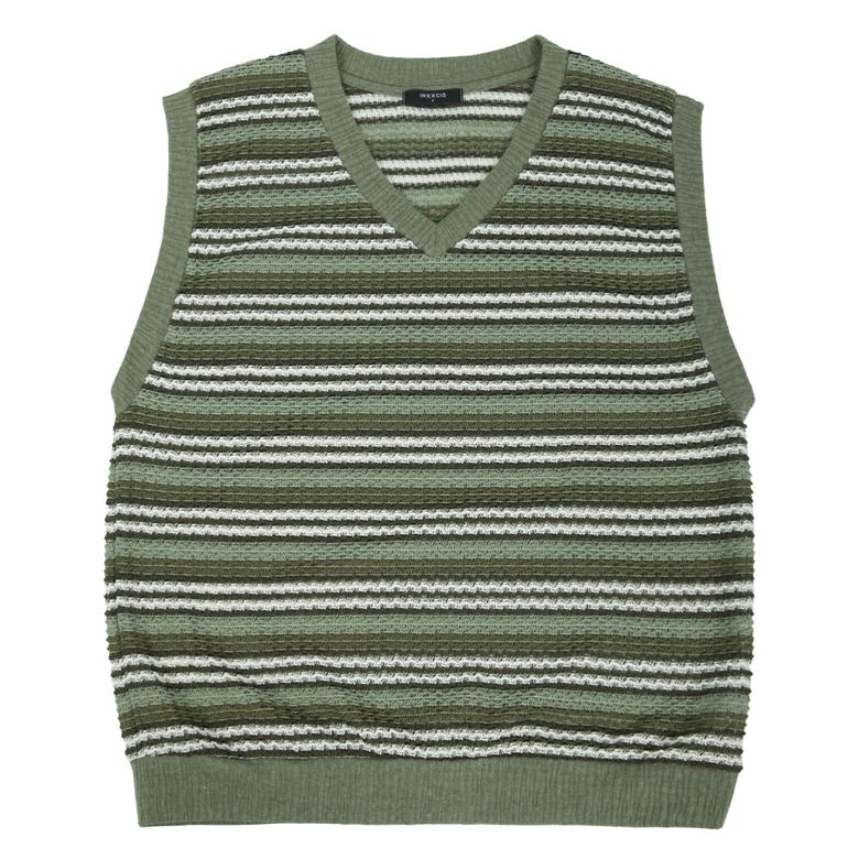 Ethnic Knit Vest (Olive Green)