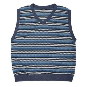 Ethnic Knit Vest (Blue)