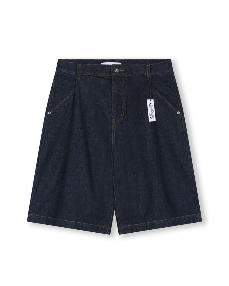 CONE MILL DEEP ONE TUCK SHORTS INDIGO