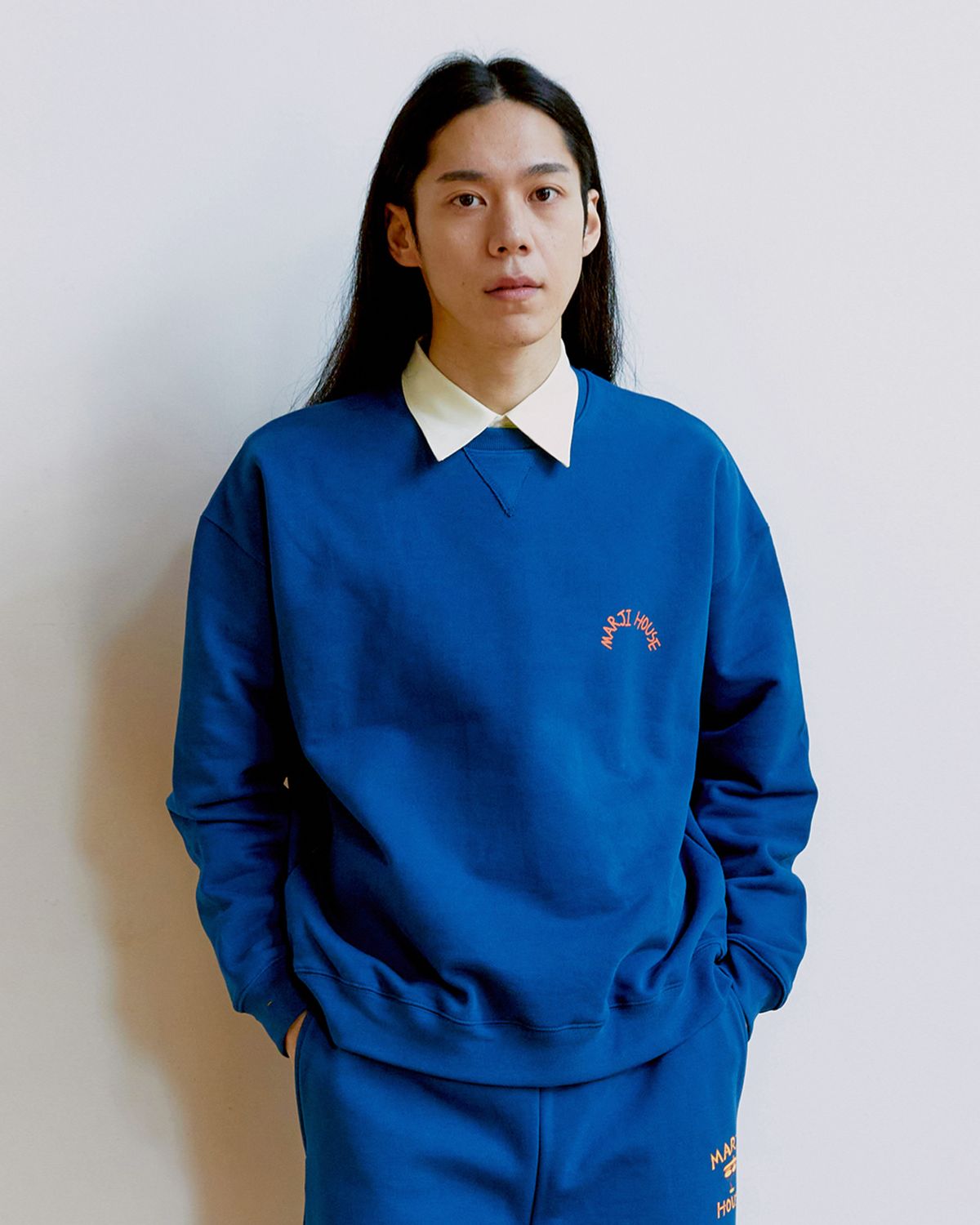 마르지하우스(MARJI HOUSE) Vintage logo sweat shirts Blue