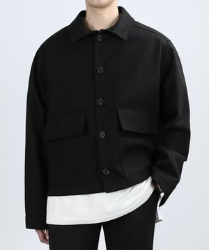 LID CROP JACKET (BLACK)