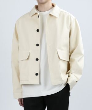 LID CROP JACKET (CREAM)
