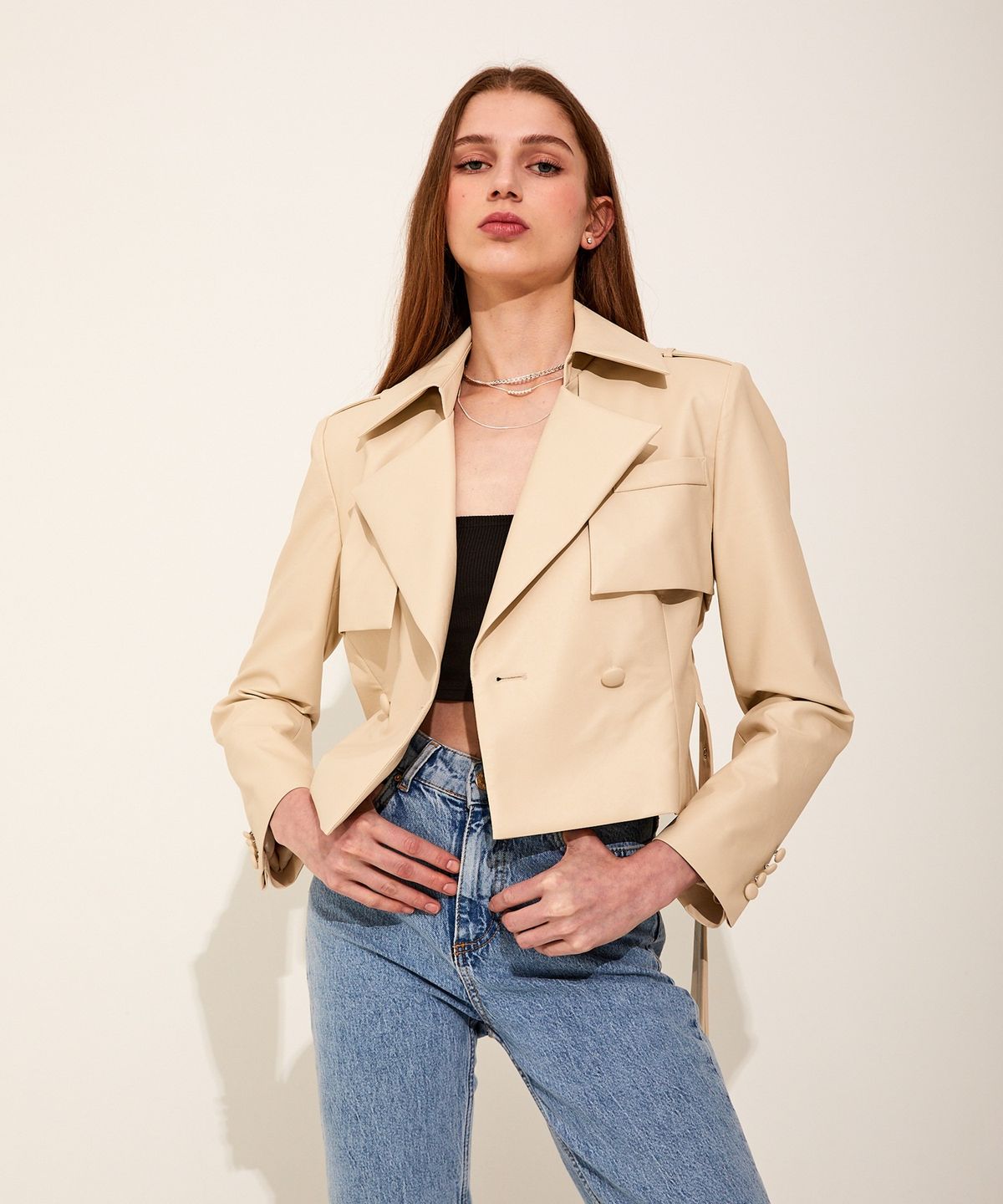 채뉴욕(CHAENEWYORK) Smith Leather Jacket [Ivory]