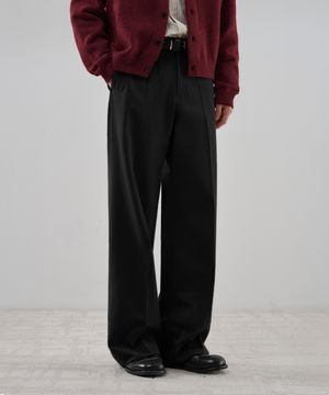 밴딩 와이드 슬랙스 [BLACK]