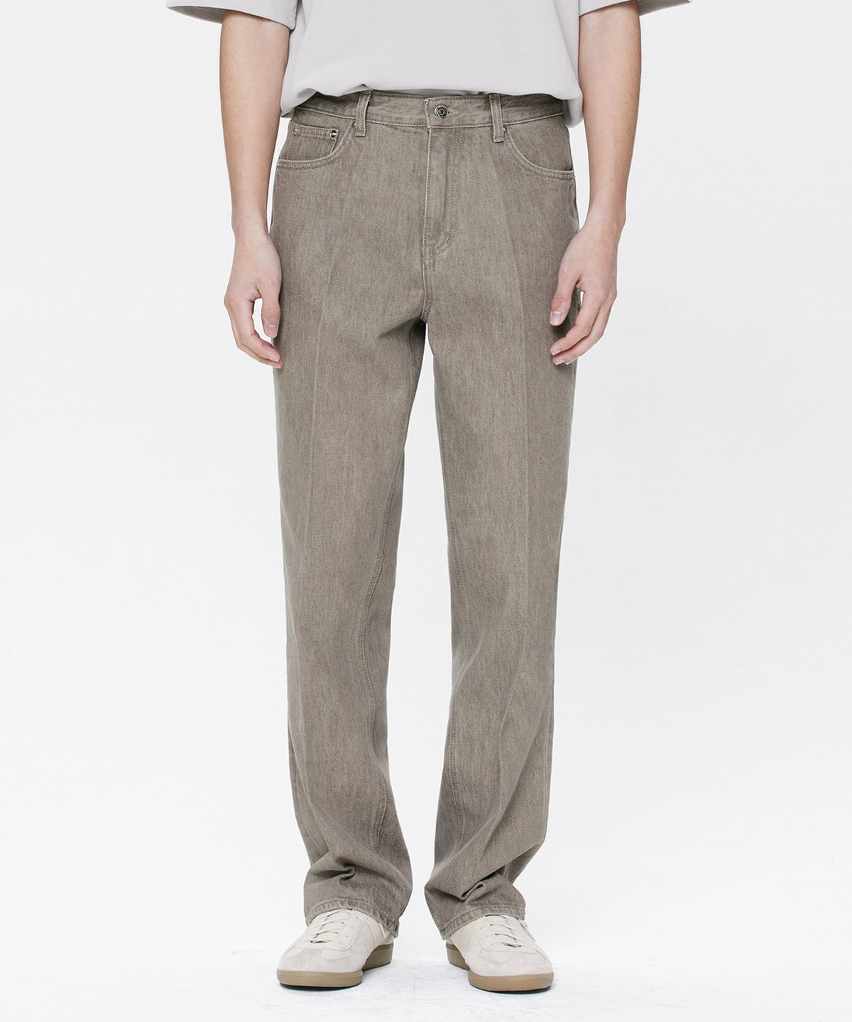 브랜디드(BRANDED) 605 HARD TWIST DENIM MOCHA BROWN JEANS [RELAX STRAIGHT]