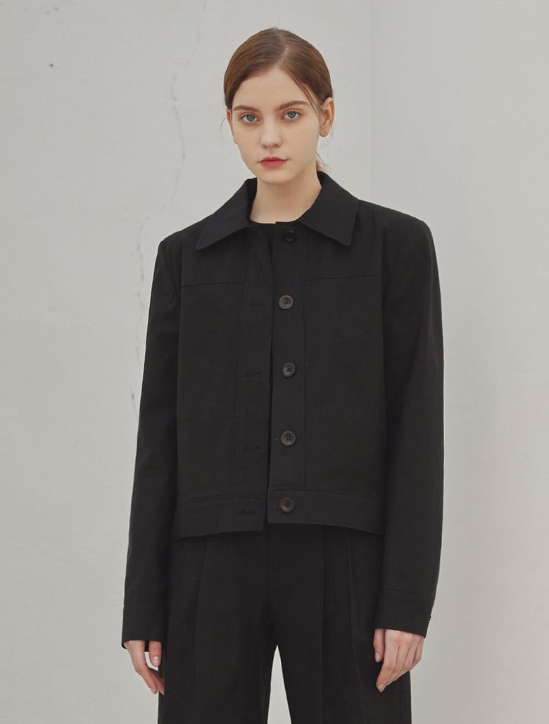 Medison collar jacket_BLACK