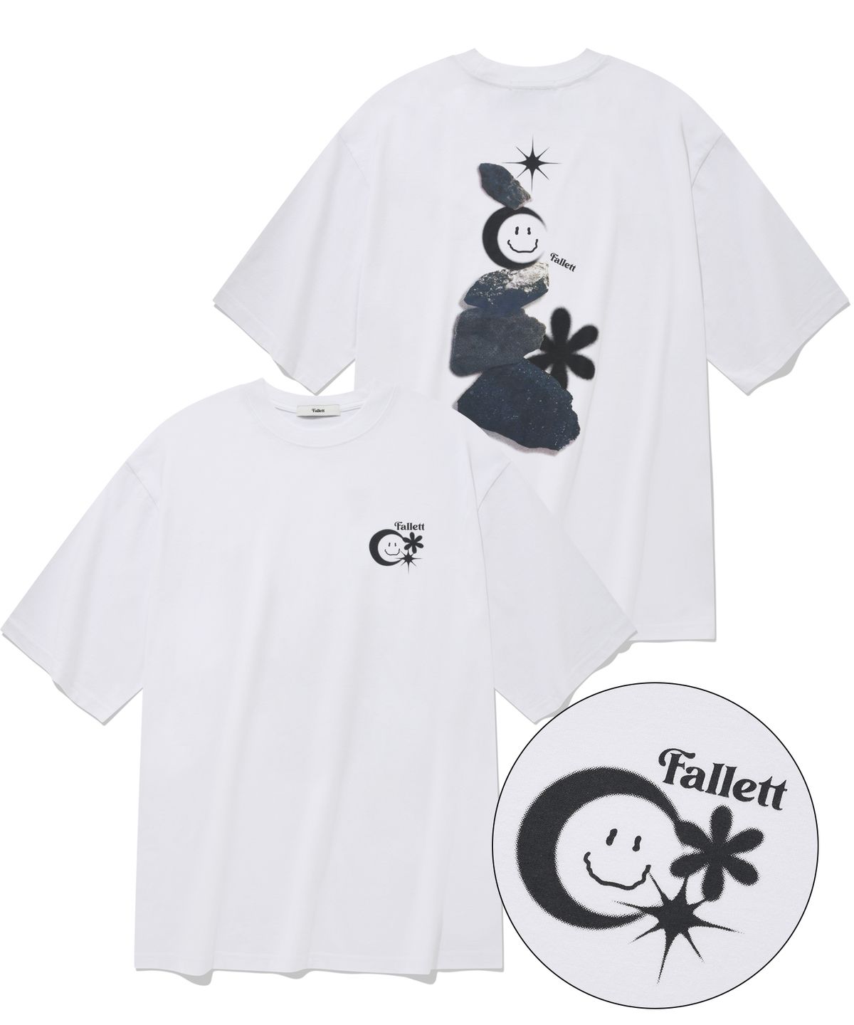 팔렛(FALLETT) 문라이트 반팔티 화이트