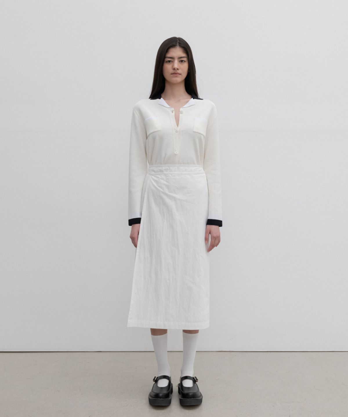 수수무(SUSUMU) CHELSEA SKIRT - WHITE