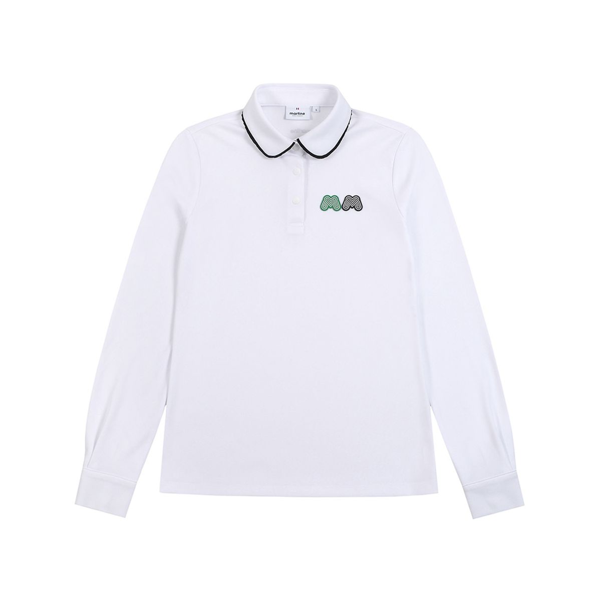 마틴골프(MARTINE GOLF) Double Wappen Collar T-Shirts_White