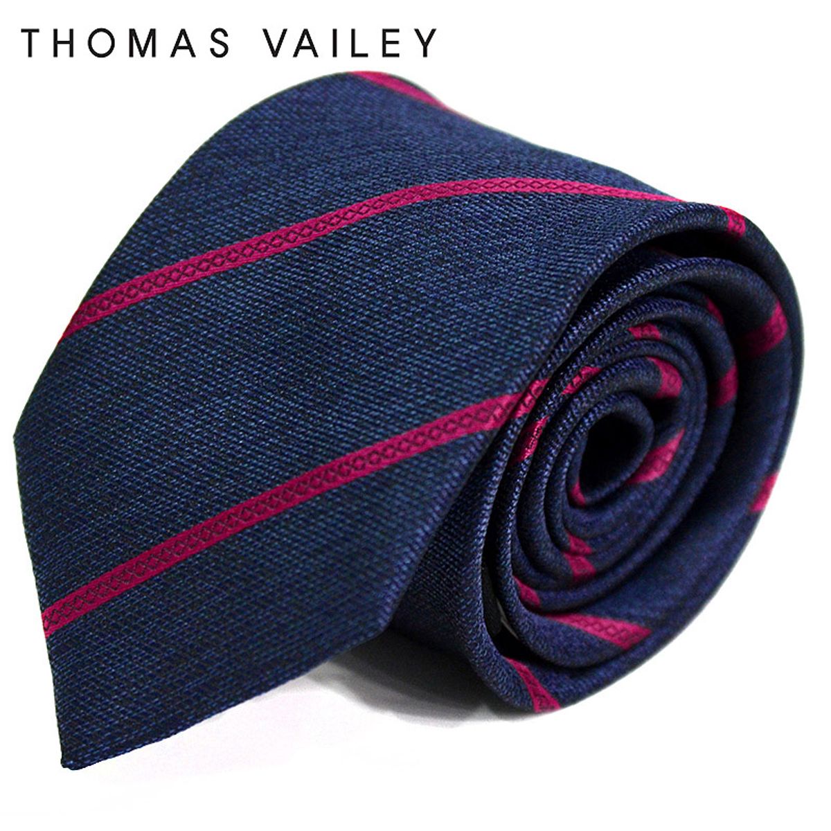 토마스 베일리(THOMAS VAILEY) 패션넥타이-헤일리 네이비와인 7cm