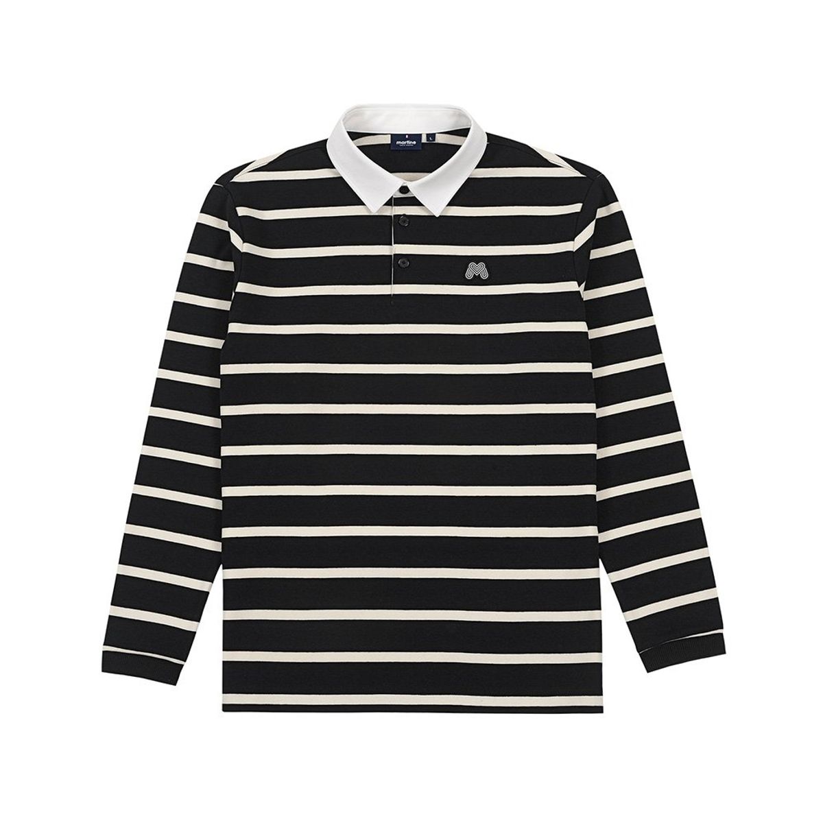 마틴골프(MARTINE GOLF) Stripe Collar T-Shirts_Black (Men)