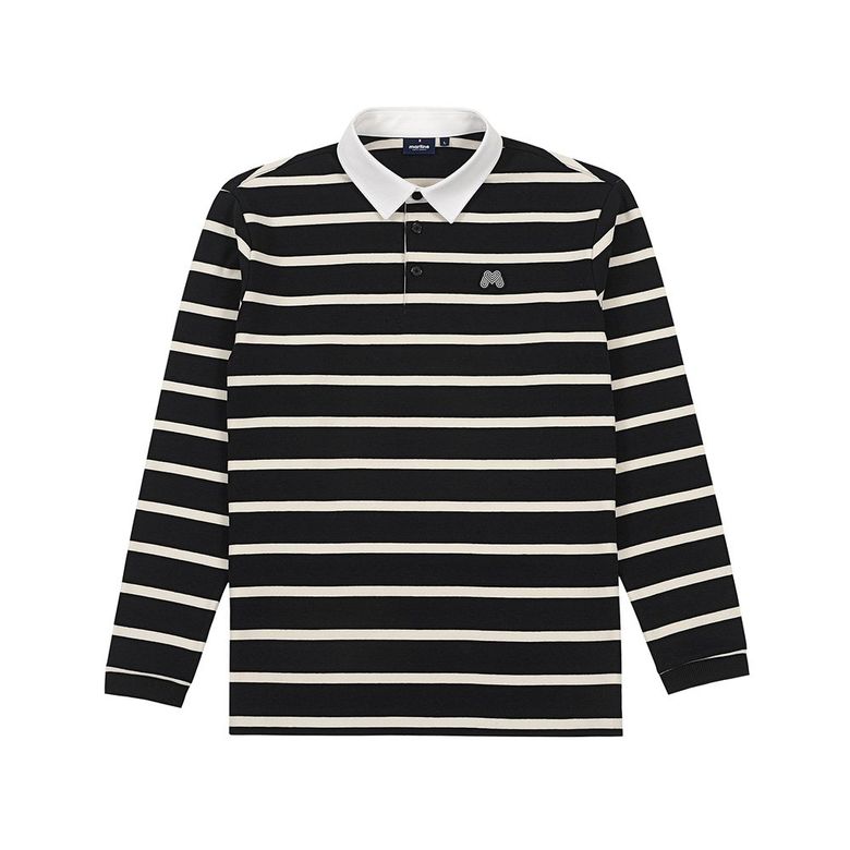 Stripe Collar T-Shirts_Black (Men)