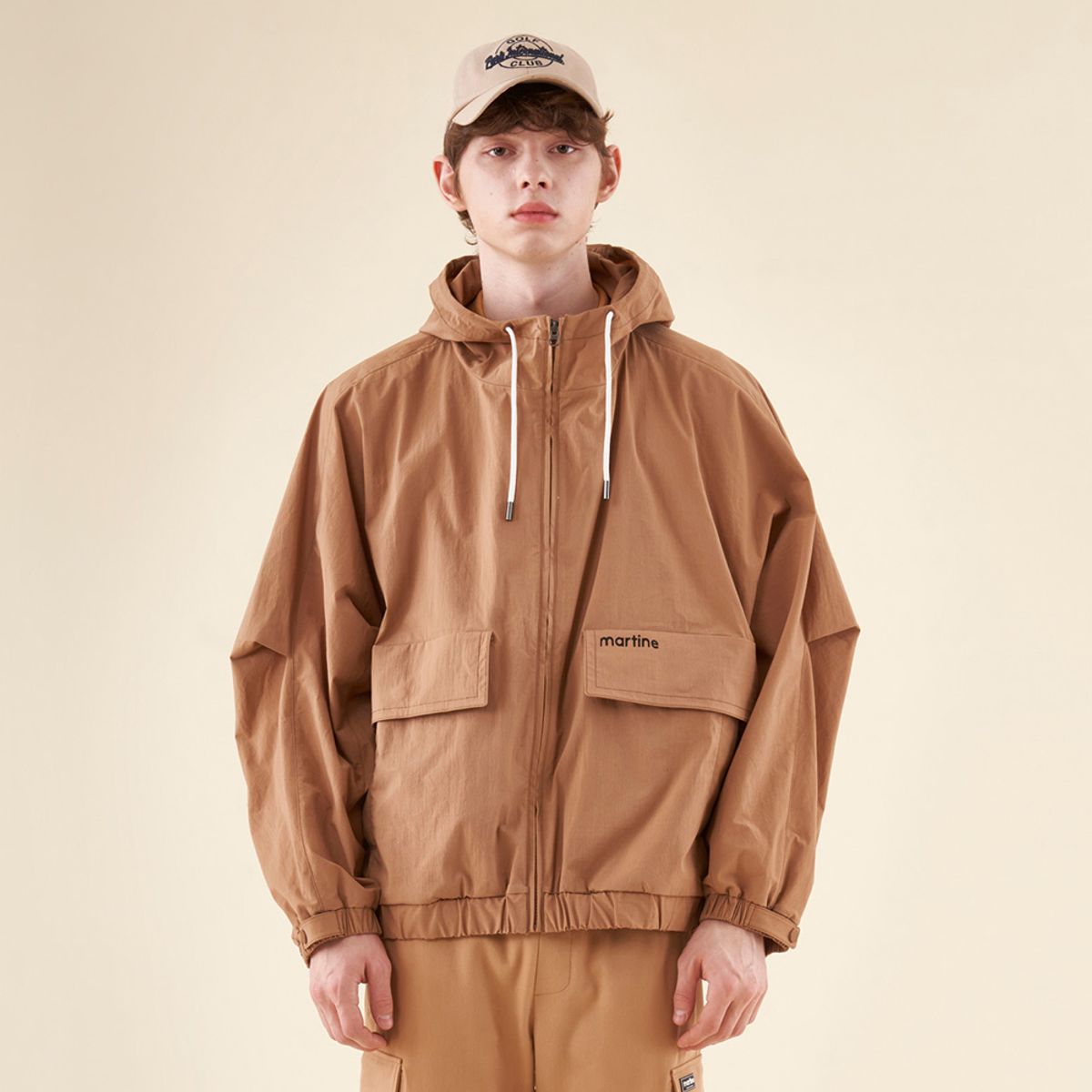 마틴골프(MARTINE GOLF) Loose Fit Hoody Jacket_Dark Beige (Men)