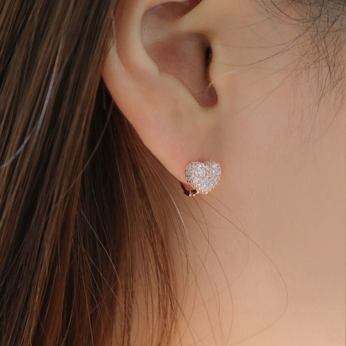 포스트루드(POSTLUDE) [SILVER] S PAVE HEART R E (2 COLORS)