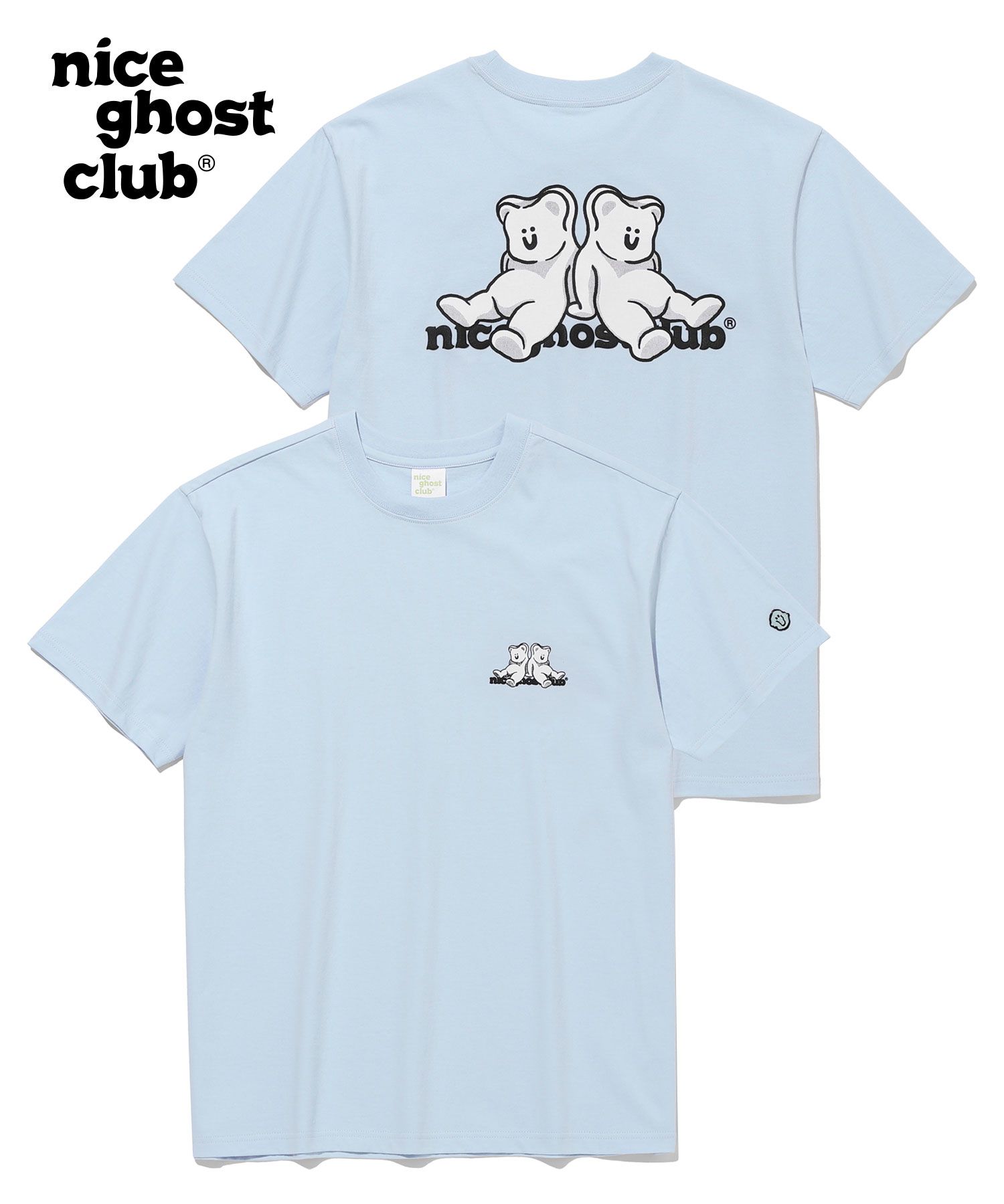 Nice Ghost Club☆gummy bear&logo tee Nice Ghost Club X Gummy Bear & Logo Long Sleeve Tee - Black