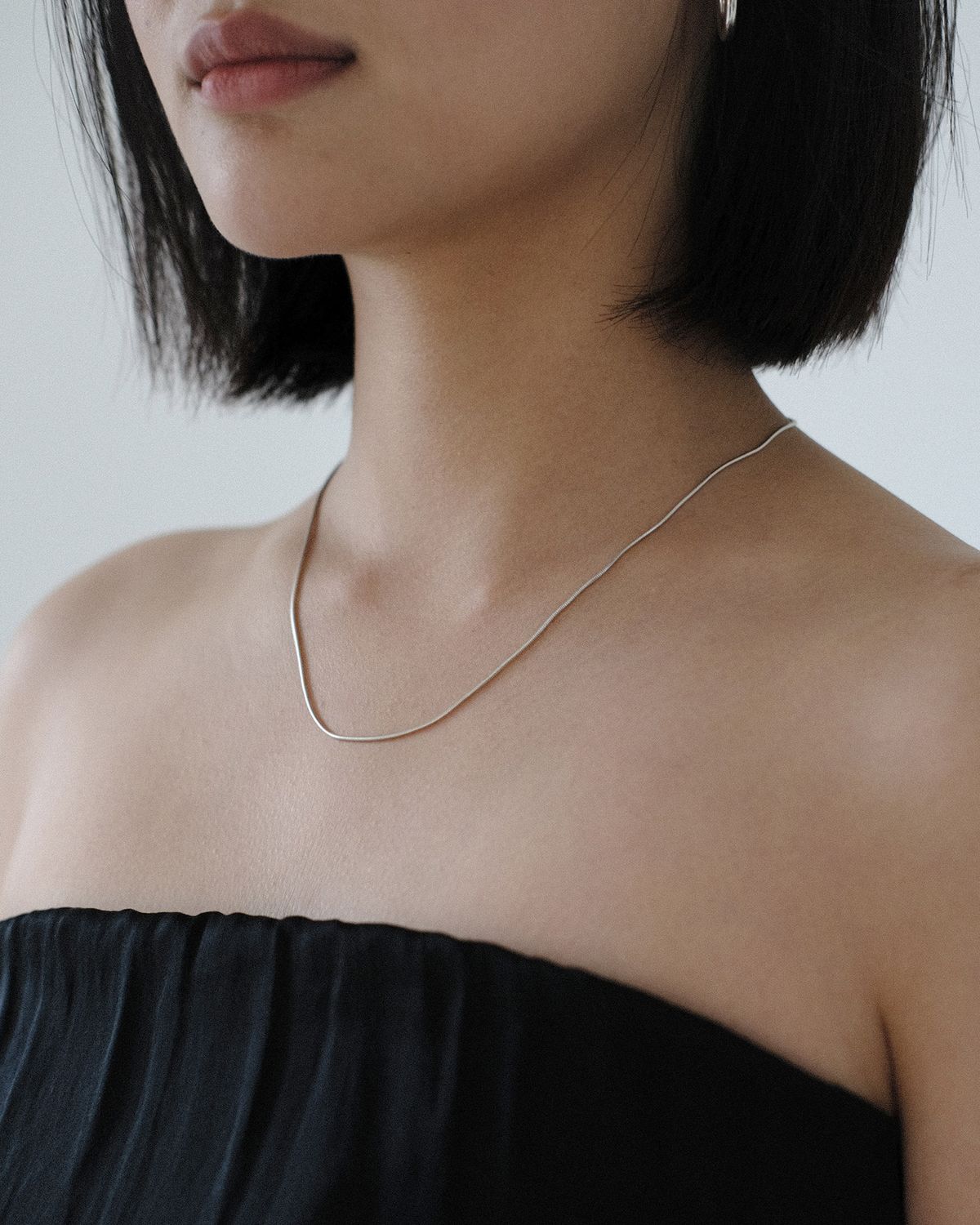 어나더레이어(ANOTHERLAYER) Slim Line Necklace (silver925)(2color)