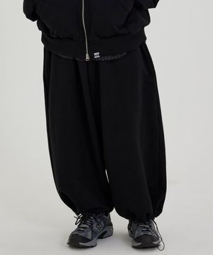 CB 와이드 스트링 스웻 팬츠 (블랙)