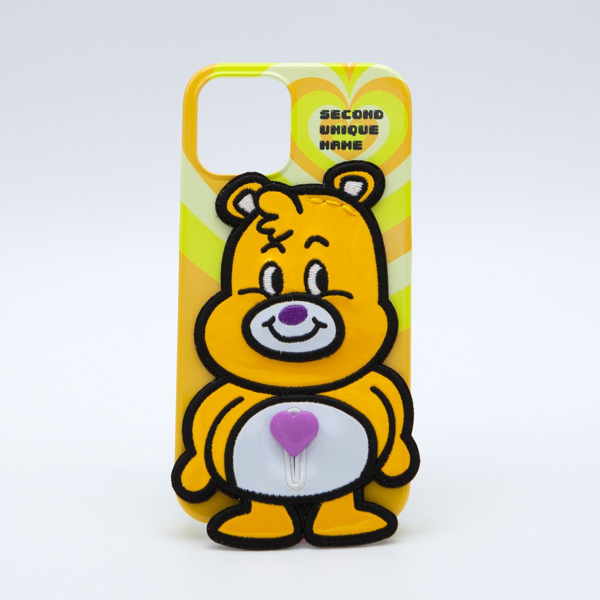 세컨드유니크네임(SECOND UNIQUE NAME) SUN CASE ENAMEL HEART BEAR YELLOW