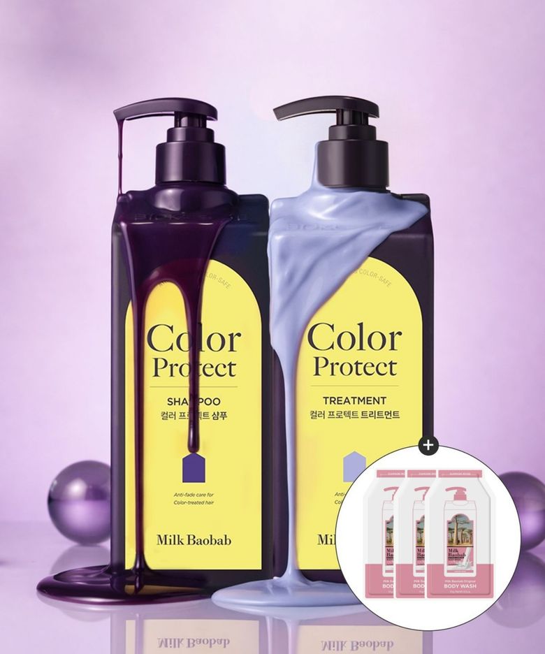 [보색/염색] 컬러 프로텍트 샴푸 500ml +트리트먼트 500ml (미니 워시 증정)