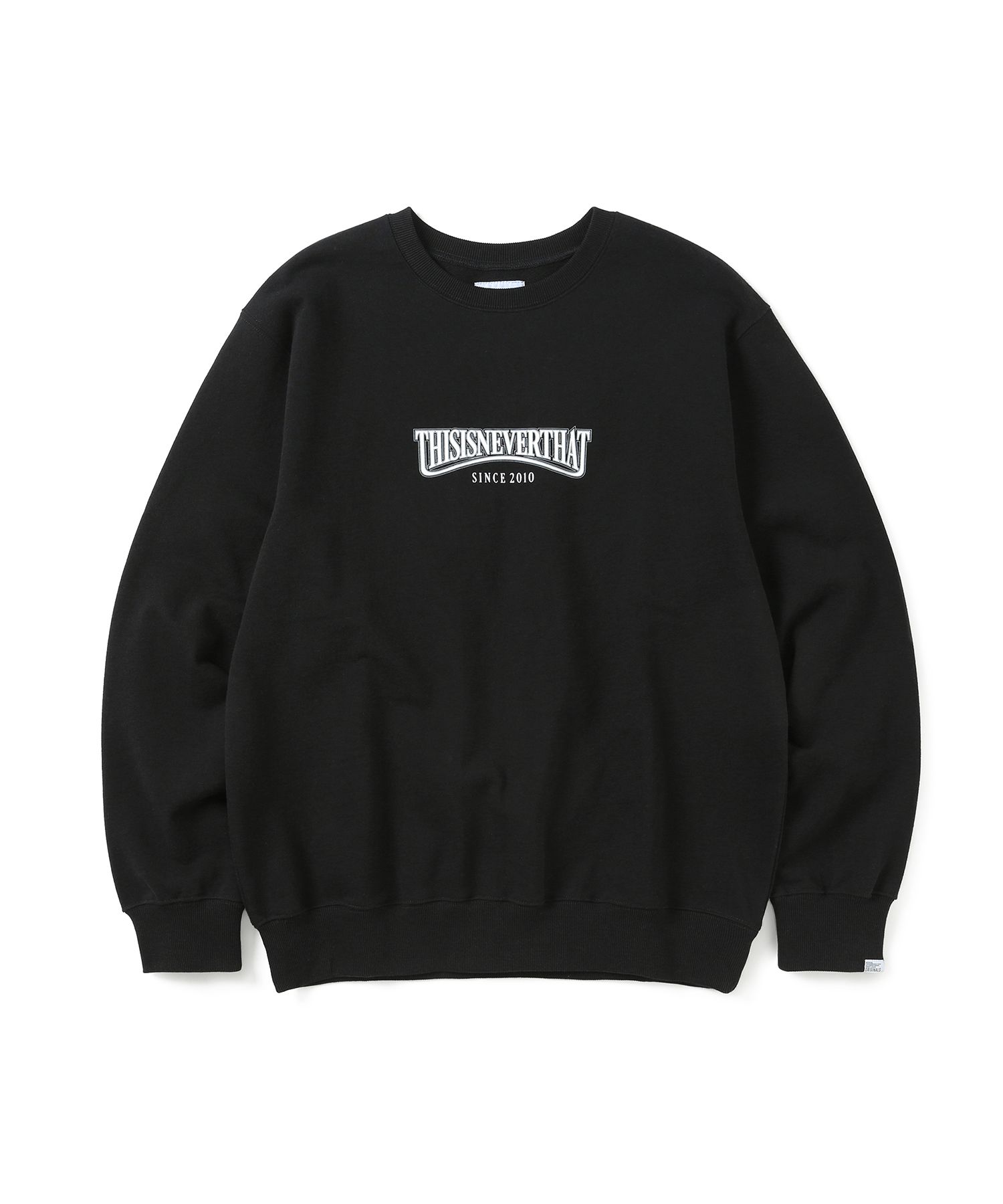MUSINSA | thisisneverthat® Low Arch Crewneck Black