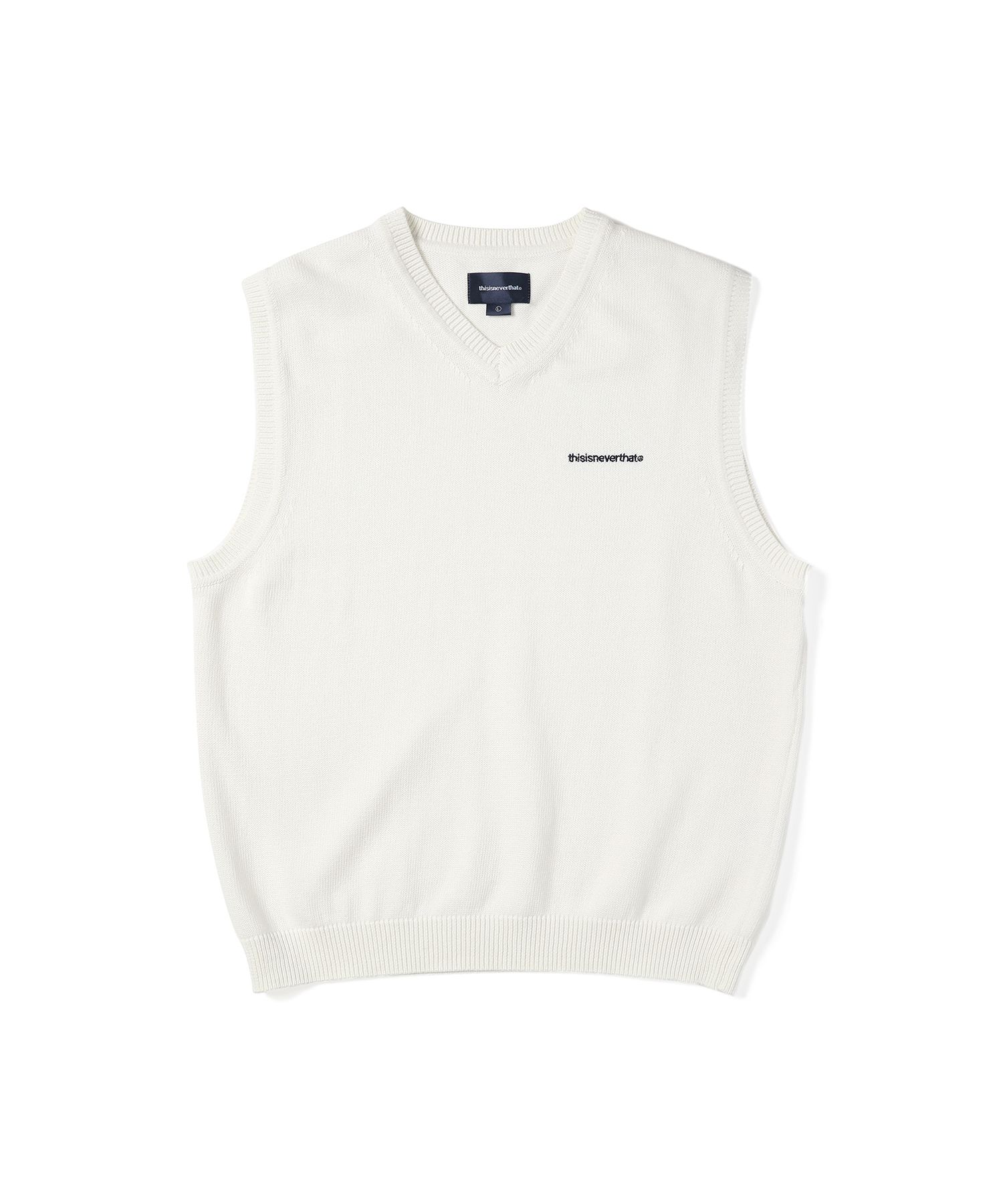 MUSINSA | thisisneverthat® (SS22) T-Logo Knit Vest Ivory