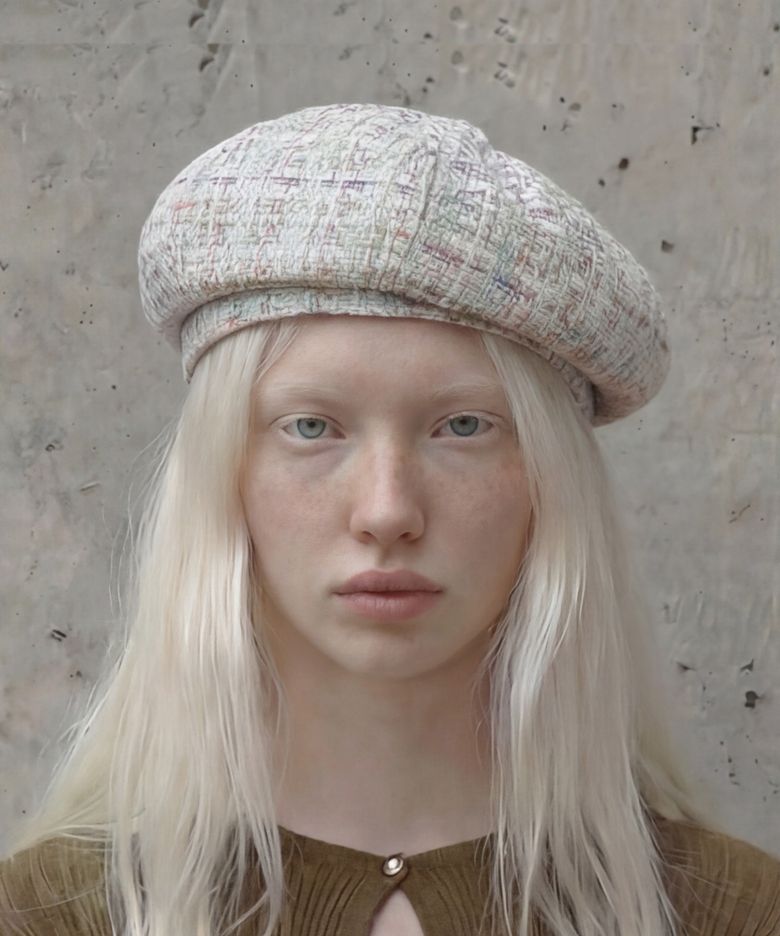 트위드 베레모 BREAD BERET / ETHNIC TWEED / RAINBOW
