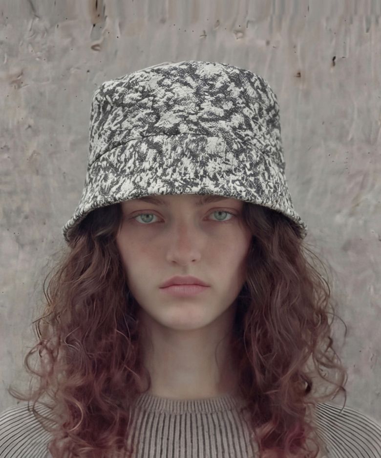여름 숏챙 버킷햇 PLAIN BUCKET / SMOG JACQUARD / GRAY