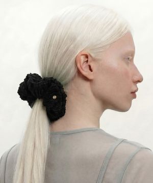 헤어 스크런치 머리끈 SCRUNCHIE / MID / JEWEL / BLOSSOM / BLACK