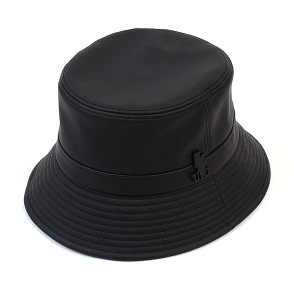 유니버셜 케미스트리(UNIVERSAL CHEMISTRY) Side Thunder Black Leather Bucket Hat 버킷햇