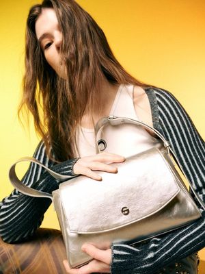 capture bag mini - crinkle silver