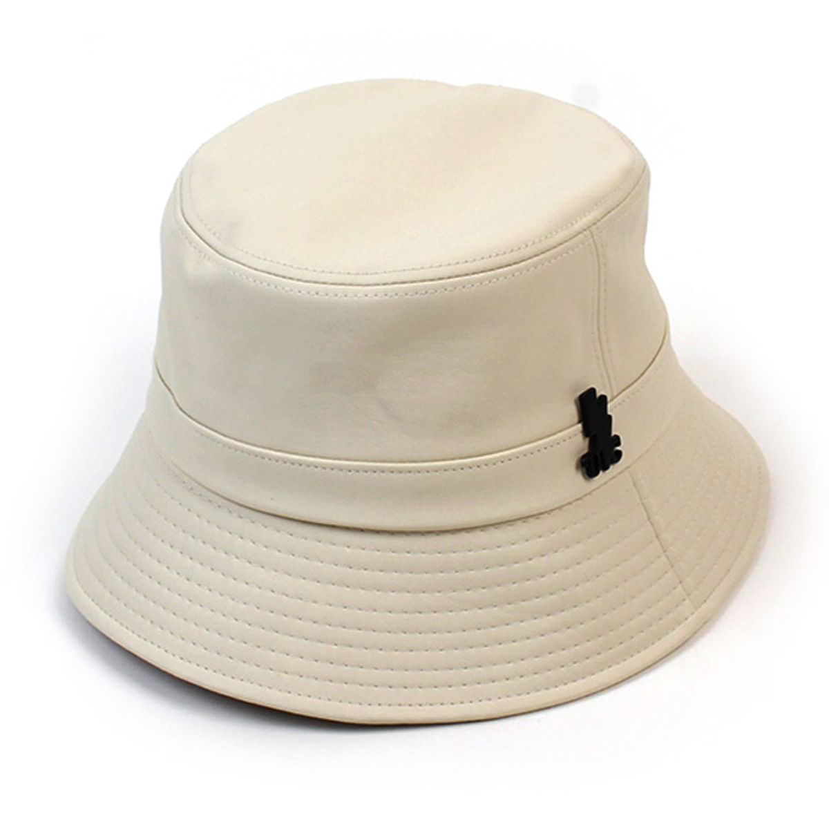 유니버셜 케미스트리(UNIVERSAL CHEMISTRY) Side Thunder Ivory Leather Bucket Hat 버킷햇