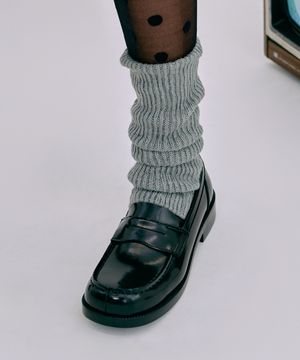 여성용 PU 스퀘어토 페니로퍼 HS-4900_BLACK